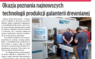 Okazja poznania najnowszych technologii produkcji galanterii drewnianej